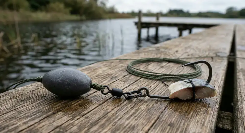 Heavy sinker and hook setup