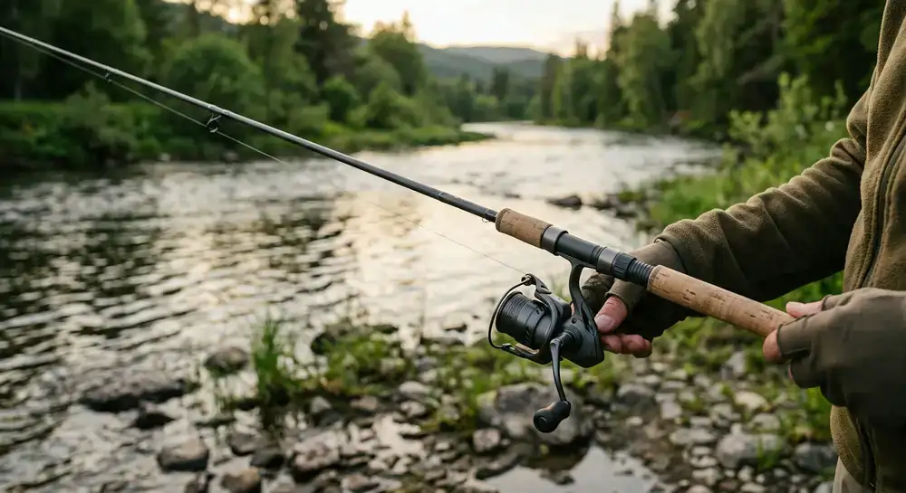 Small spinning reel and light rod