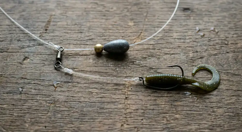 Diagram of a completed fishing rig